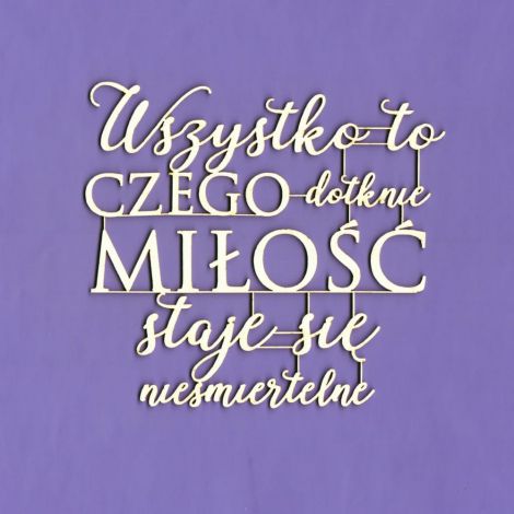 Tekturka Crafty Moly Napis G9 - Wszystko to dotknie Miłość